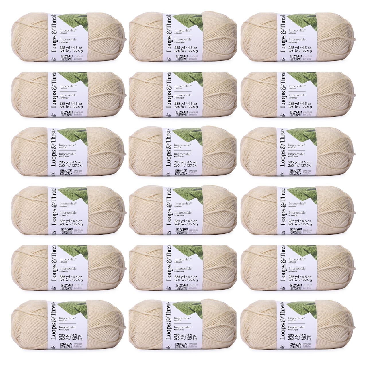 18 Pack: Impeccable® Solid Yarn by Loops & Threads®